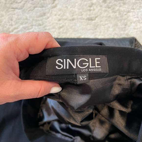 Single Los Angeles pencil leather skirt - Picture 5 of 17